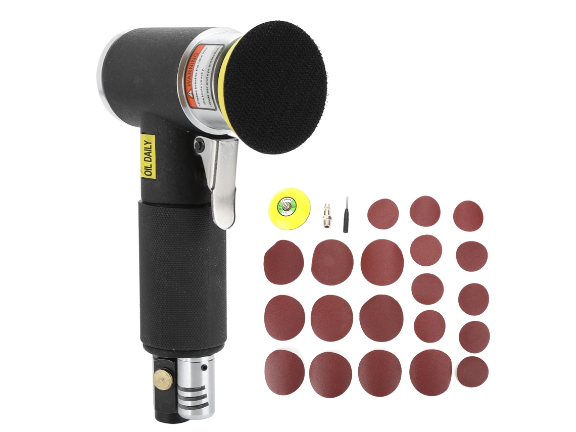 Laxiscreed Lixadeira Pneumática Compacta Excêntrica Para Acabamento Fino, Compatível Com Tamanhos De 2 A 3 Polegadas