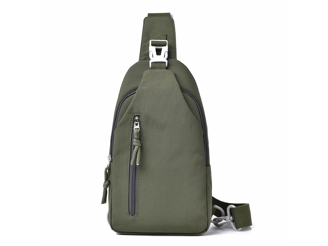 Bolsa Transversal MDUG casual, em Oxford, ombro, feminina (verde militar)