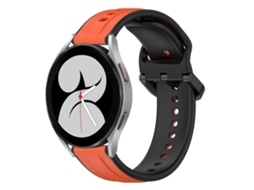 Pulseira De Silicone Bicolor Com Formato Convexo Para Samsung Galaxy Watch 4 (40 Mm X 20 Mm).