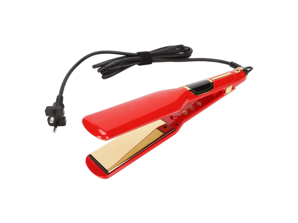 Prendedor De Cabelo Elétrico Profissional Ferro De Alisar E Cachos Com Coating Cerâmico Para Salão De Beleza M Vermelho