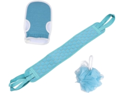 Conjunto De 3 Toalhas De Banho Com Massagem Nas Costas, Estampa Floral E Faixa De Massagem Para Uso Gokoco
