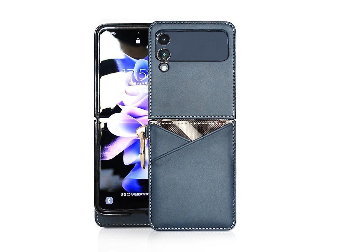 2026 capa Compatível com Samsung Galaxy Z Flip4 5g Smartphone Azul Pu+pc