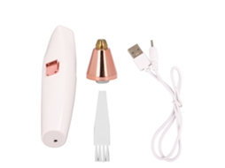 Removedor De Pelo Facial Recarregável 2 Em 1 - Depilador Elétrico Painless Para Sobrancelhas E Lábios Com Lâmina Desmontável