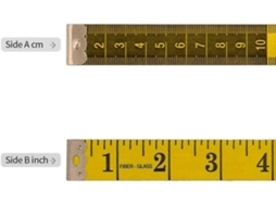Fita Métrica Dupla Face Para Ajuste Personalizado, Compatível Com Medidas De Tórax E Cintura De Até 150 Cm, Cor Amarela