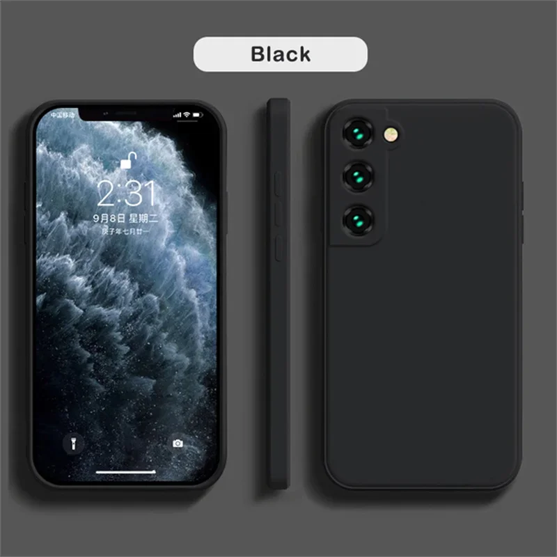 (preto, Galaxy S26 Plus) Capa De Silicone Para Celular Samsung, Capa Traseira Resistente A Impactos