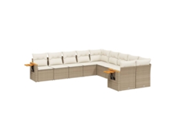 Garden Sofa Set, Garden Sofa Sets Vidaxl Bege Rattan / Vime (n/a)