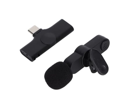 Microfone de lapela sem fio Garosa Microfone de lapela sem fio Mini tipo C Clip on Microfone de gravação de áudio e vídeo para GAROSA