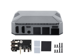 Capa Para Raspberry Pi 4b Em Liga De Alumínio Com Ventilador Integrado Acessórios De Computador