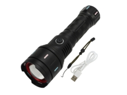 Lanterna Led Super Brilhante De 10000lm À Prova Dágua, Recarregável, Com Zoom, Potente, Portátil, Para Acampamento De Emergência SUNNY SPACES