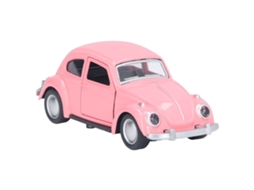 Mali modelo de Carro em Metal 1:36 com Função de Retração Pull Back para Coleção Infantil Rosa Escuro