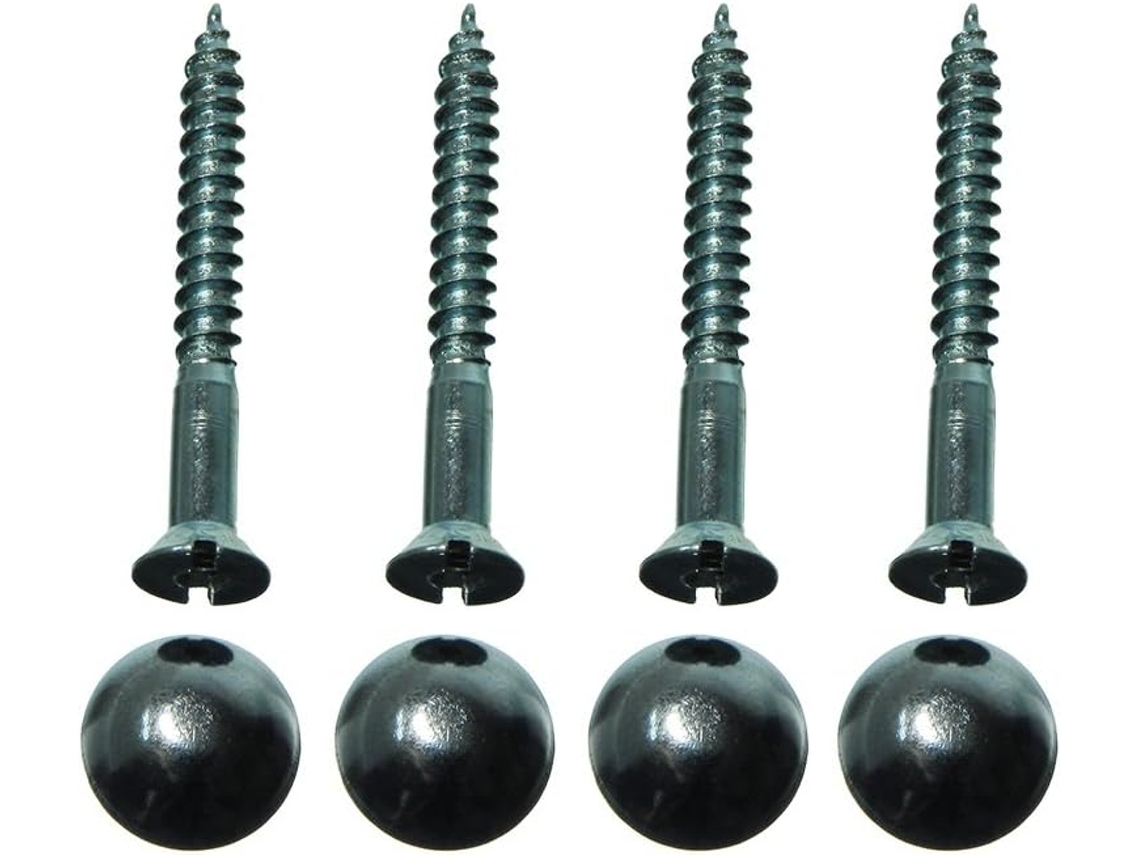 Pacote Com 12 Parafusos Cromados Pozi Para Espelho Com Cabeça Abaulada, 20,3 X 3,8 Cm