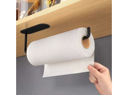 NEVEANCE Suporte para Papel Toalha Preto, Autoaderente, Sem Perfuração em Aço Inoxidável