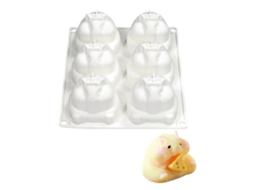 Formas De Silicone Em Formato De Hamster Com 6 Cavidades Para Fondant, Chocolate, Mousse E Bolos. Ideal Para Decoração De Bolos E Outros Preparos Diy.