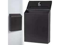 Caixa Compacta De Correio Wandgu, 22 X 6,5 X 29 Cm, Preta Antracite: Caixa De Correio Compacta, Caixa De Correio Simples Com Espaço Para Jornais, Caix
