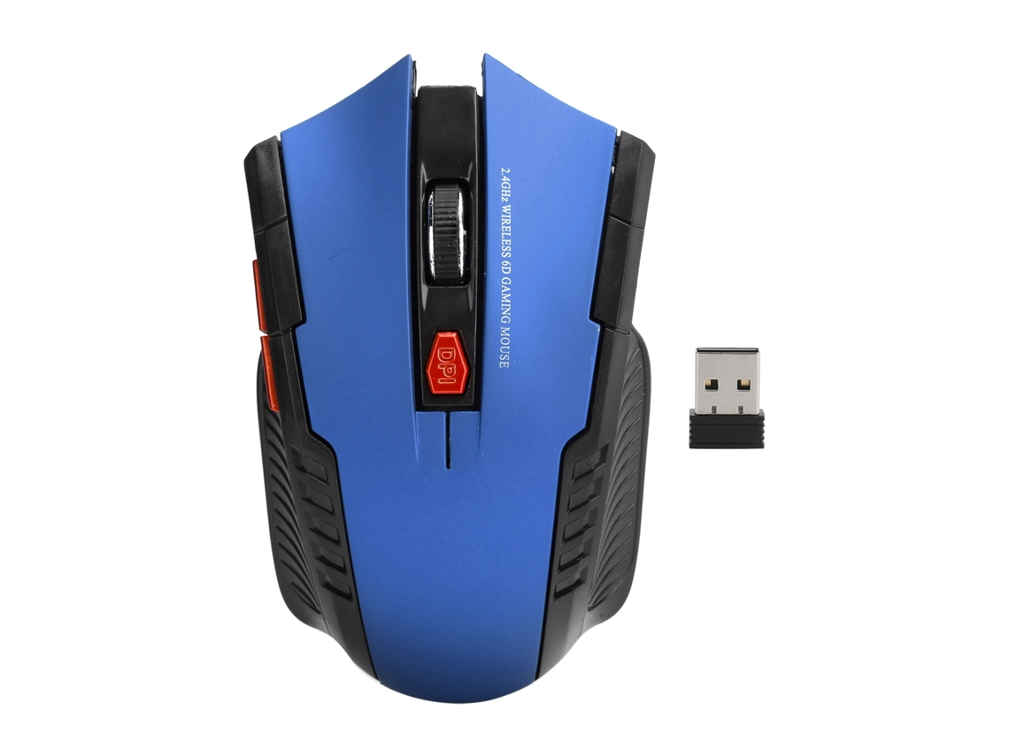 Mouse Sem Fio Óptico Ajustável 3 Níveis Dpi com Receptor Usb Design Ergonômico | S/MARCA