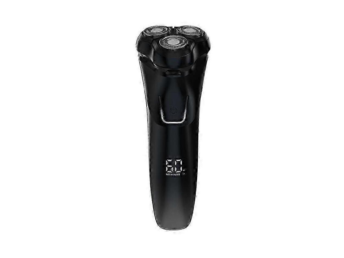 Barbeador Elétrico 3 Cabeças Com Display Digital Para Barba E Bigode