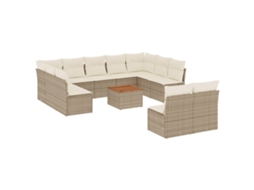 Garden Sofa Set, Garden Sofa Sets Vidaxl Bege Rattan / Vime (n/a)