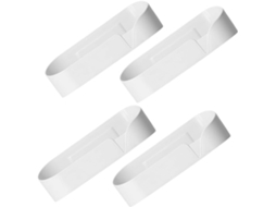 Conjunto de 4 Organizadores GOKOCO em plástico branco para banheiro