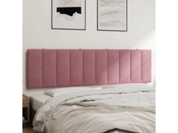 Vidaxl Almofadão De Cabeceira Hanko 180 Cm Veludo Rosa