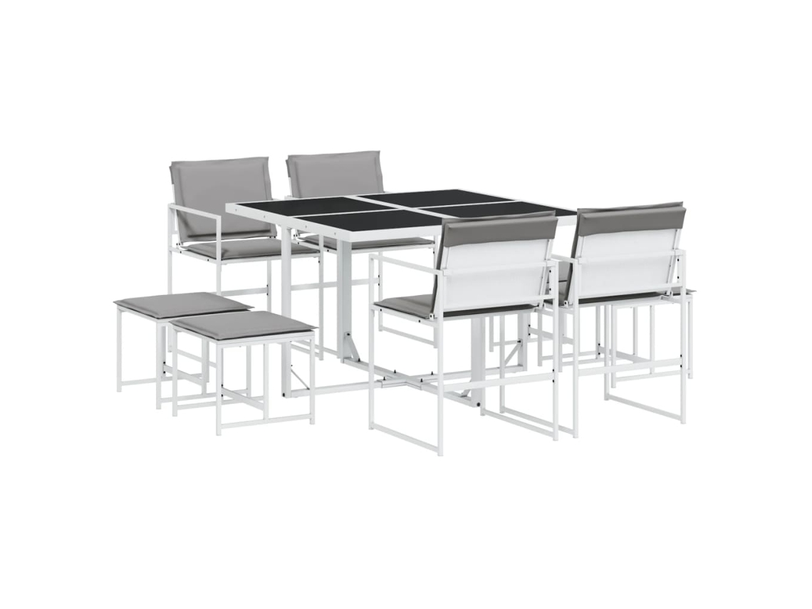 Garden Dining Set, Garden Dining Sets Vidaxl Branco Aço (n/a)