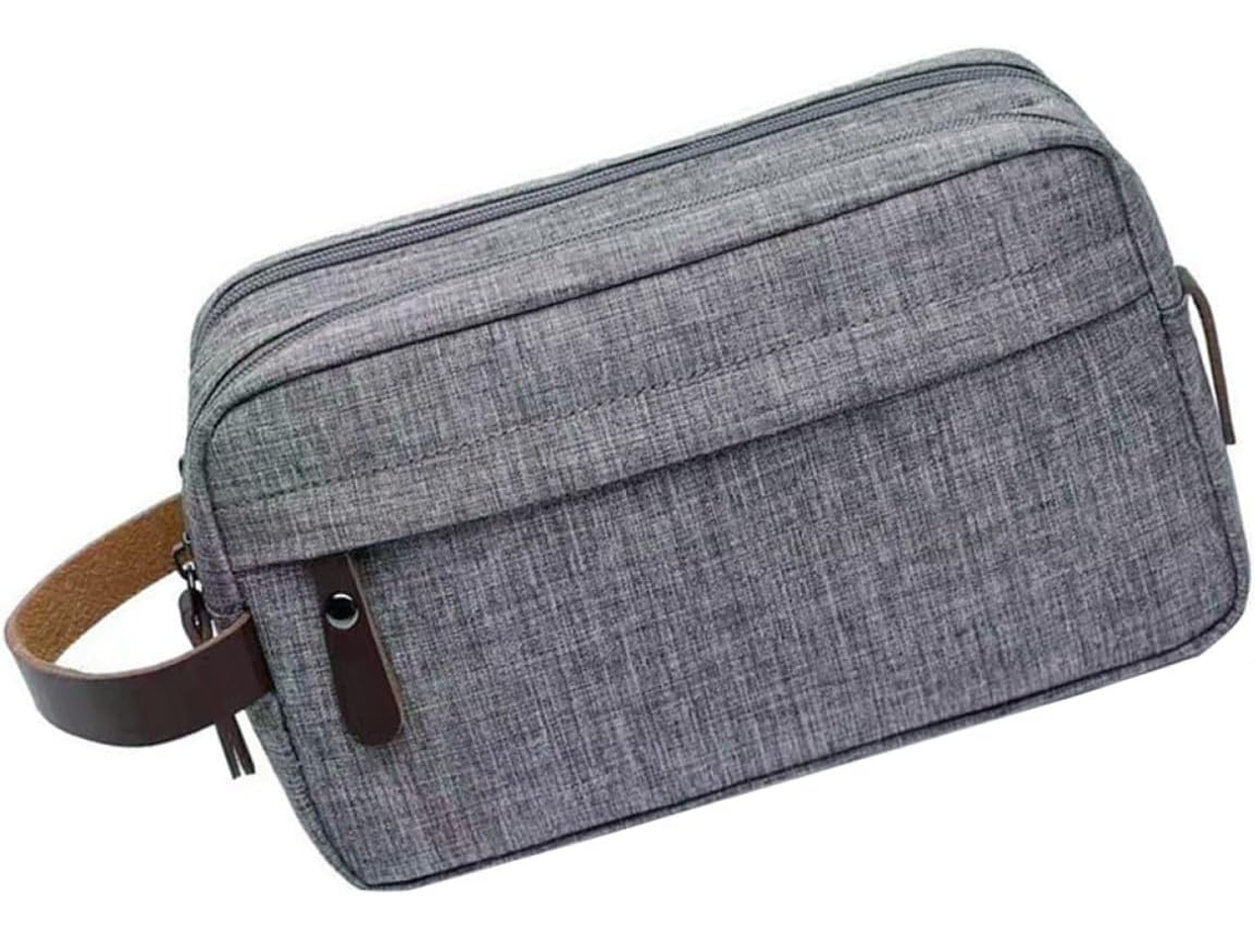 Nécessaire Masculina, Prática E Portátil Para Viagens, Cinza.