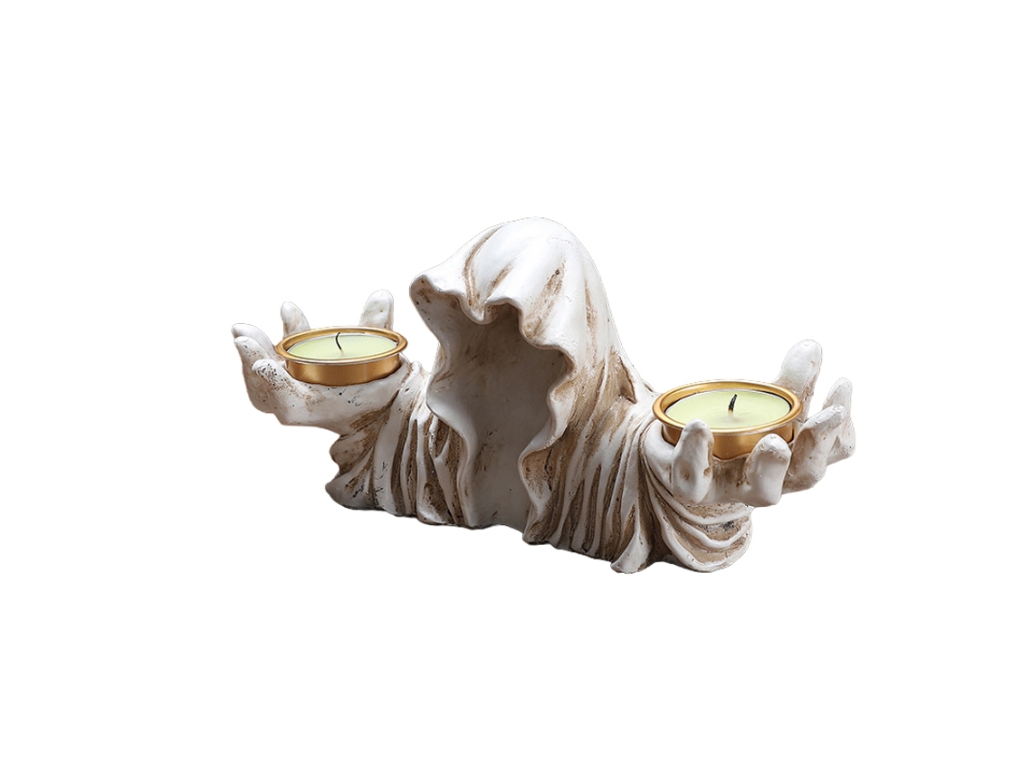 Laxiscreed Vela De Halloween Com Abóbora Fantasma E Esqueleto Para Decoração Assombrada