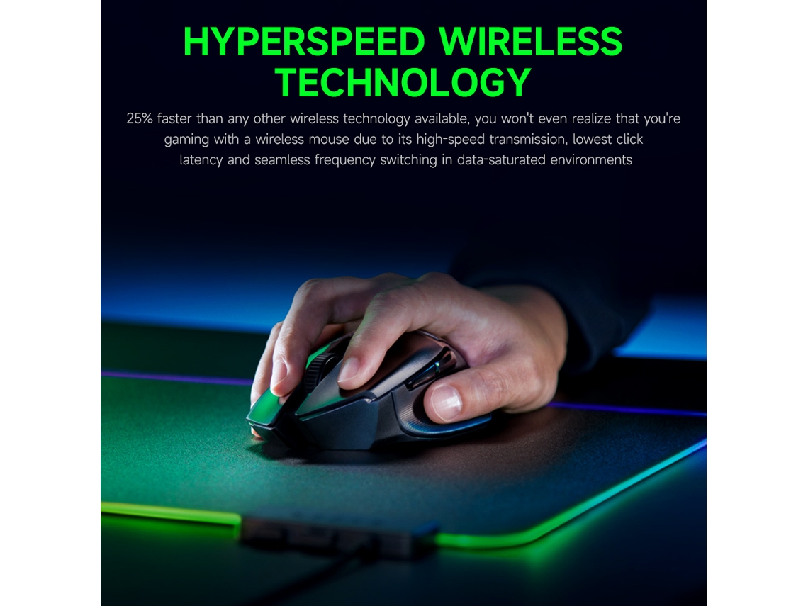 Razer Basilisk X Hyperspeed Mouse Sem Fio Modo Dual 16000dpi 6 Botões Programáveis Mouse Para Jogos