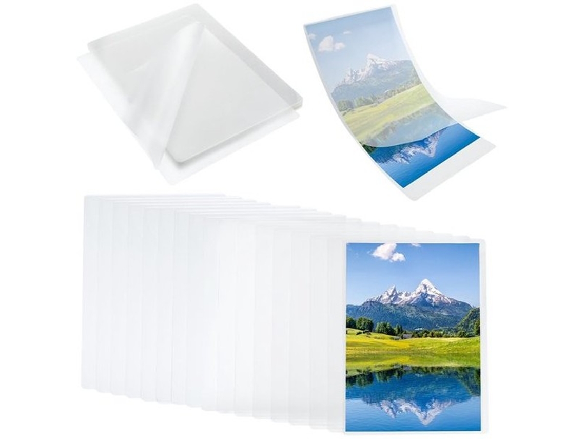 Lâminas De Proteção 100 Unidades - Sacos De Lâminas Transparentes - 22 X 16 Cm - 0,1 Mm Espessura - Apropriado Para Escolas/oficinas - Ideal Para Ids