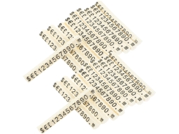 Conjunto de 20 Blocos Plástico Branco Leve e Liso da Garneck para Exibição Preços Joias, Ideais Lojas Varejo C