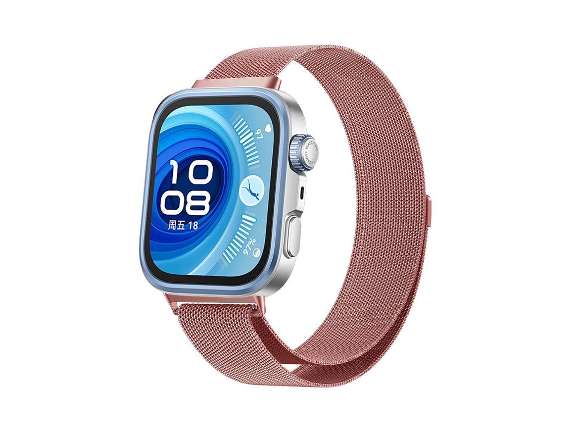 Pulseira de substituição em aço inoxidável para Huawei Fit 4 Pro rosa HEXINYIGJLY