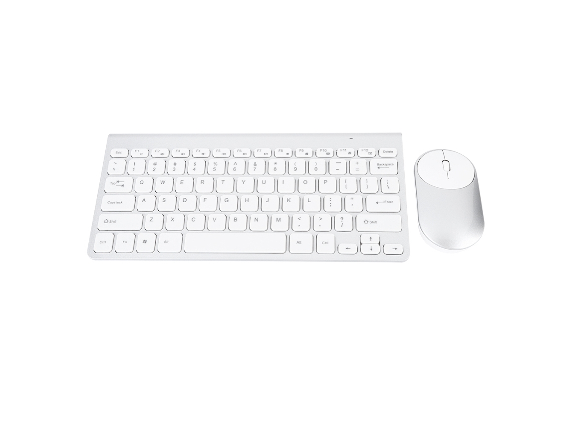 Combo De Teclado E Mouse Sem Fio 2.4ghz Anti-interferência Com Teclas Curtas De Digitação Confortável