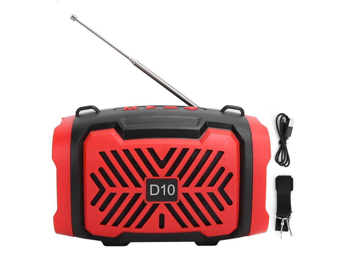 Caixa De Som Sem Fio Bluetooth V5.0 Com Rádio Fm, Lanterna E Cinto Ajustável Para Exteriores E Festas