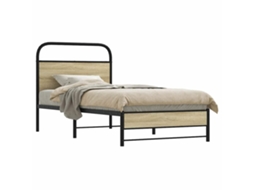Estrutura Cama S/ Colchão Derivados De Madeira Carvalho Sonoma
