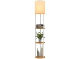 Candeeiro de Pé Mdf, Metal e Tecido Cor Madeira Ø29x158 cm Homcom