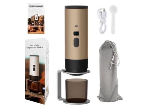 Cafeteira Portátil, Bomba Com Visor Digital, Cafeteira Em Cápsulas 3 Em 1 Com Suporte Eifson (champanhe)