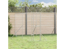 Vidaxl Canil De Exterior 8x8x2 M Aço Galvanizado Prateado