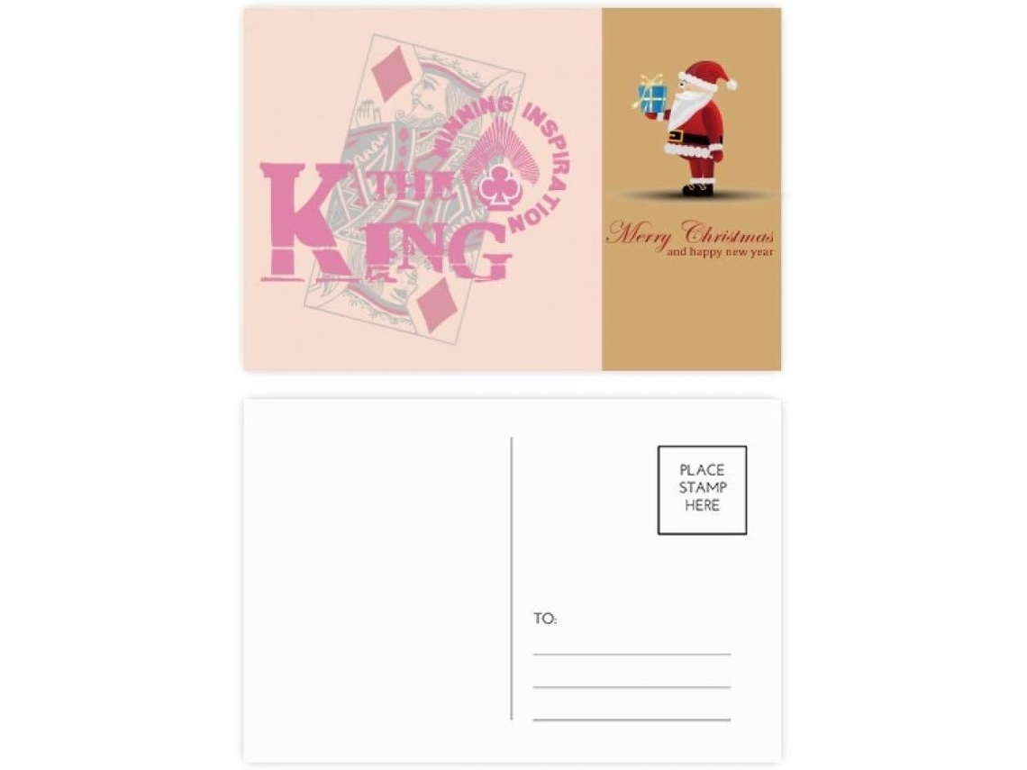 Conjunto de 20 Cartões postais King Utensílios Jogo Desenho do Papai Noel 14,6 X 9,8 Cm