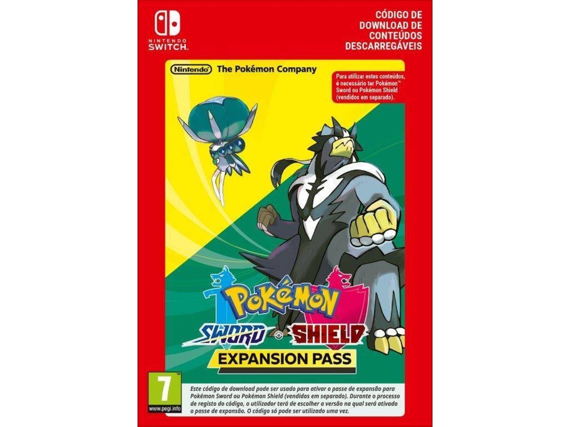 Jogo Nintendo Switch Pokémon Sword Expansion Pass OR Pkm Shield Expansion  Pass (Formato Digital)