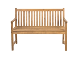 Banco De Jardín Beliani Vivara De Madera De Acacia Certificada Marrón 120x61x88