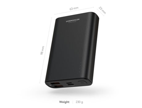 Power bank VONMÄHLEN Evergreen (10000mah - Preto)