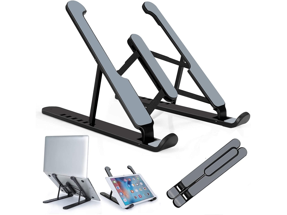 Suporte Universal Para Laptop Ajustável E Antiderrapante, Suporte Dobrável Para Resfriamento De Notebooks/tablets/celulares 06016 Slowmoose