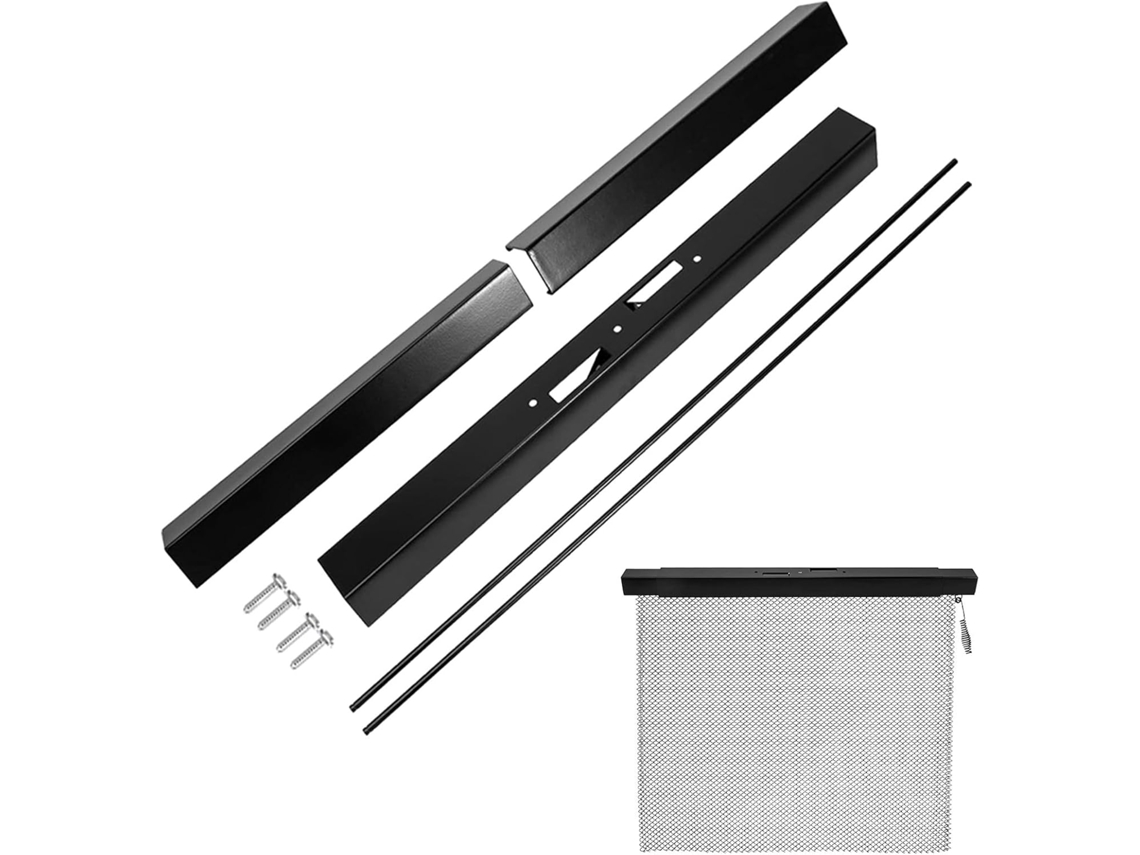 Kit De Varão Para Tela De Lareira, Kit De Cortina Para Lareira