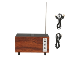Caixa de Som Bluetooth Retro EOOCOO com Rádio FM e USB