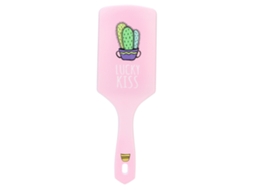 2026 cepillo de Cabelo para Mulher com Massagem Mágica Cartoon Pente Cuidado Capilar Cactus Rosa