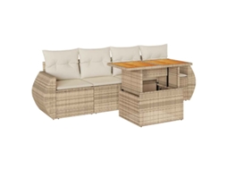 Garden Sofa Set, Garden Sofa Sets Vidaxl Bege Rattan / Vime (n/a)