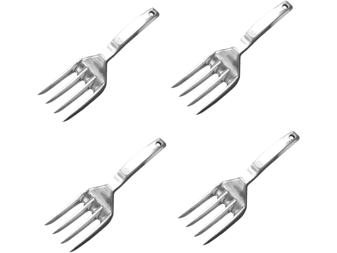 Topbathy Conjunto de 4 Peças Ferramentas Jardim Besportble: Ancinho, Coletor Folhas, Cultivador Grama, Garfo