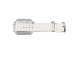 Pulseira de Silicone para Watch 4 com Capa Transparente Ajustável e Quick Release Branca