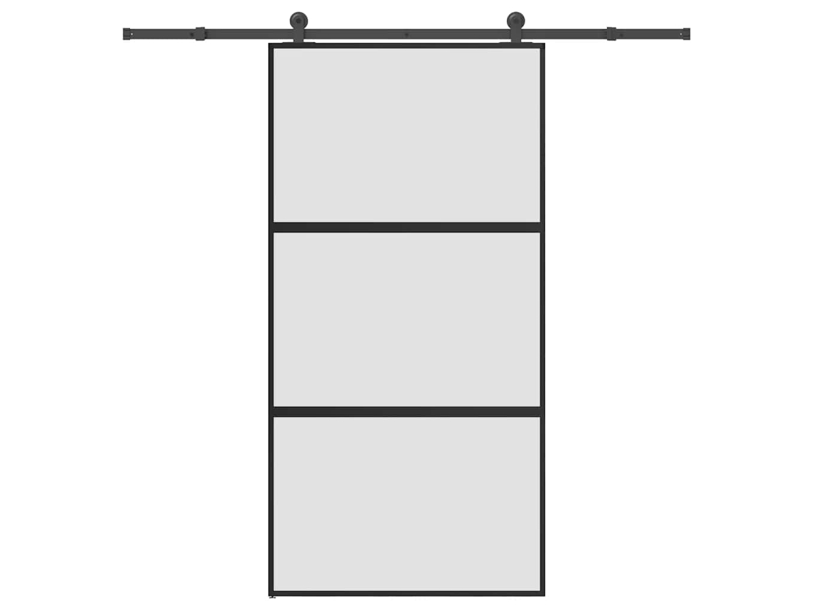 Sliding Door, Sliding Doors Vidaxl Preto Alumínio (102.5 X 205 Cm (213.5 Cm))