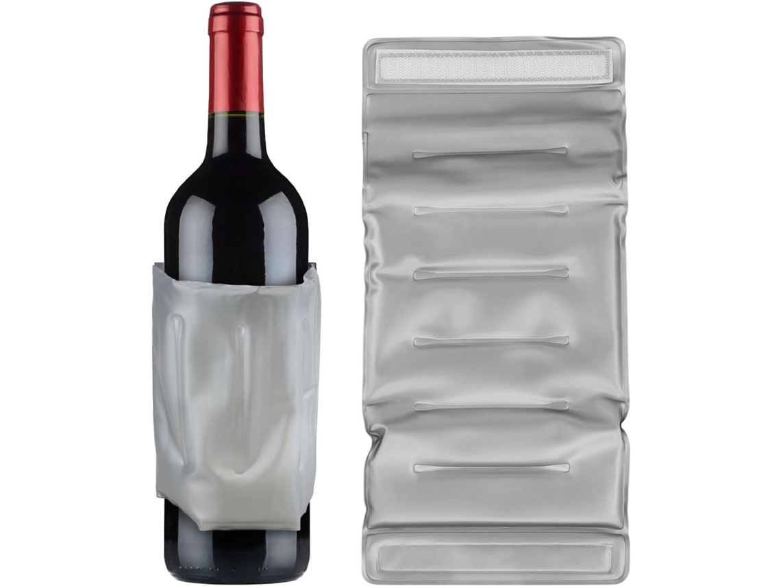 Bolsa Térmica Flexível E Reutilizável Para Vinho, Garrafas De Champanhe E Latas, Fecho De Velcro, Perfeita Para Viagens, Piqueniques
