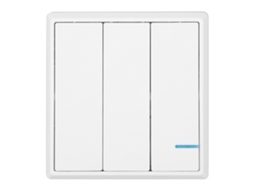 Interruptor De Parede Sem Fio Fr Para Controle De Lâmpadas Kit Ip54 Antiumidade 3 Canais